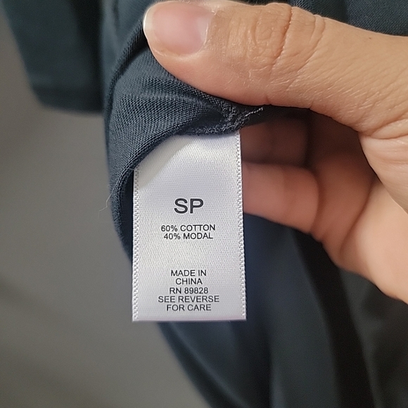 LOGO by Lori Goldstein Cotton Modal Tiered Midi Dress Black SP Boho Comfort - Picture 5 of 5